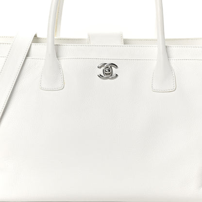 Chanel Calfskin Cerf Executive Shopper Tote White 8 of 12