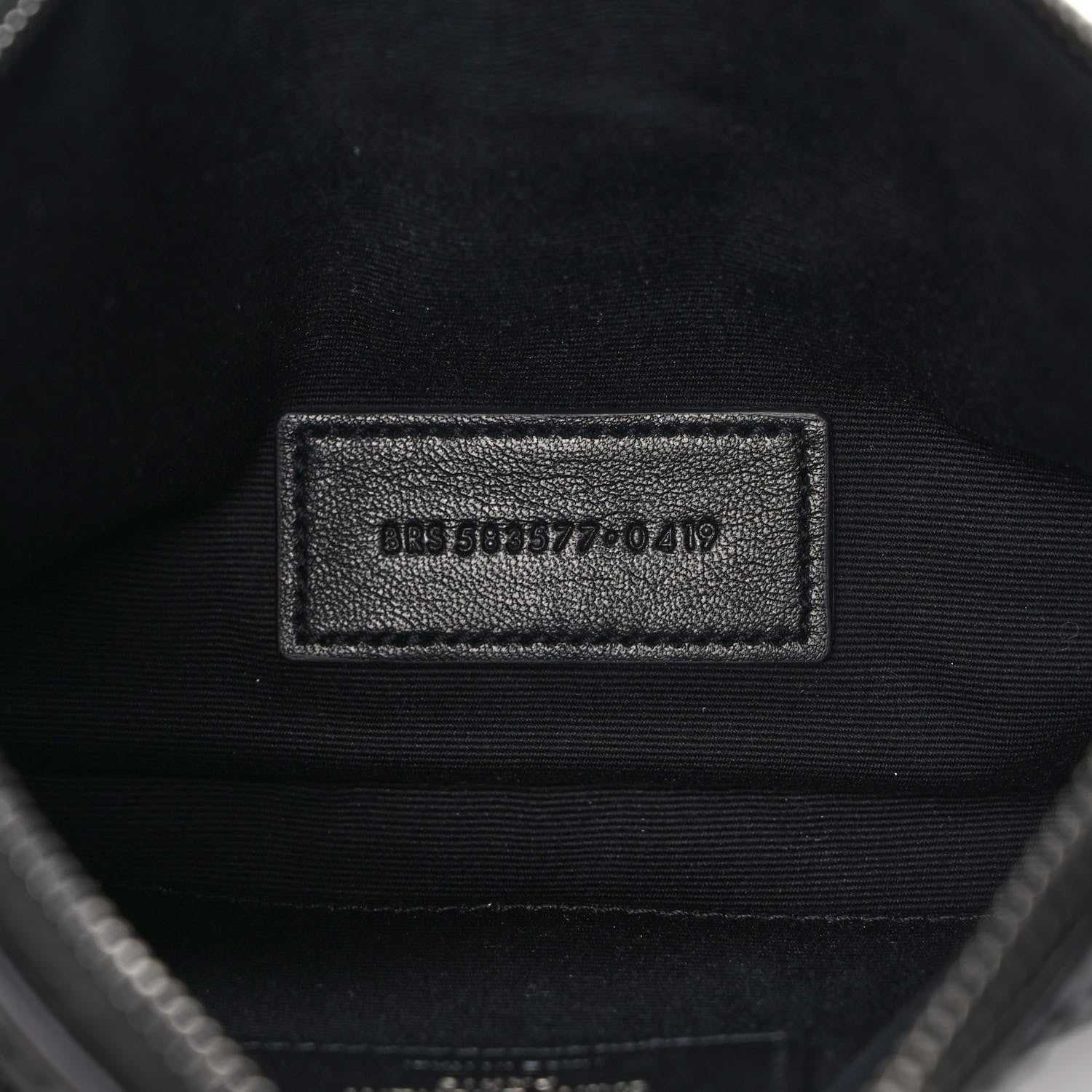 Saint Laurent Crinkled Calfskin Matelasse Monogram Niki Bill Pouch Black 7 of 7