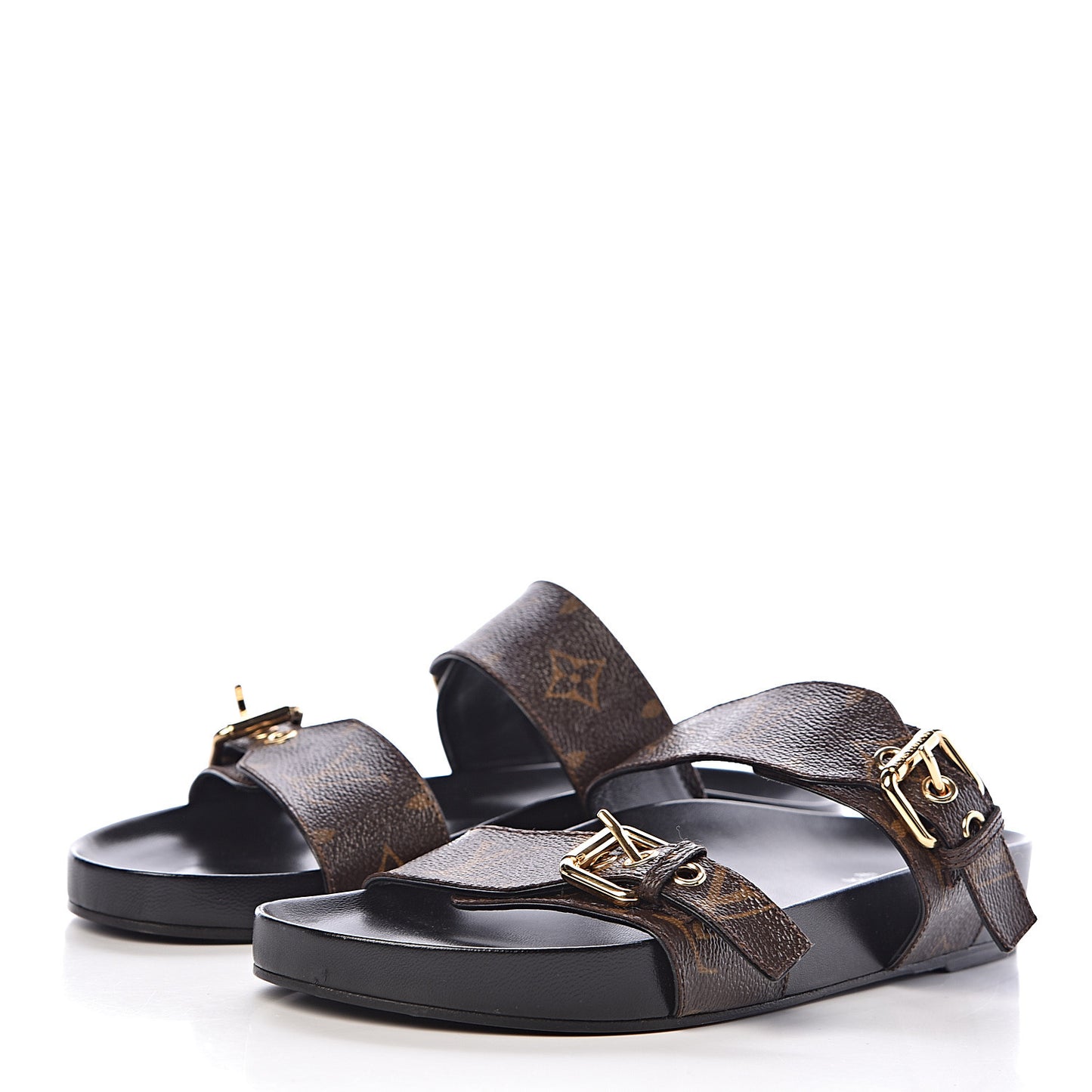 Monogram Bom Dia Mule Sandals 39 Black