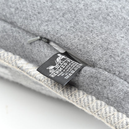 Hermes Wool Cashmere Avalon Paper Block Pillow Gris Acier 3 of 3