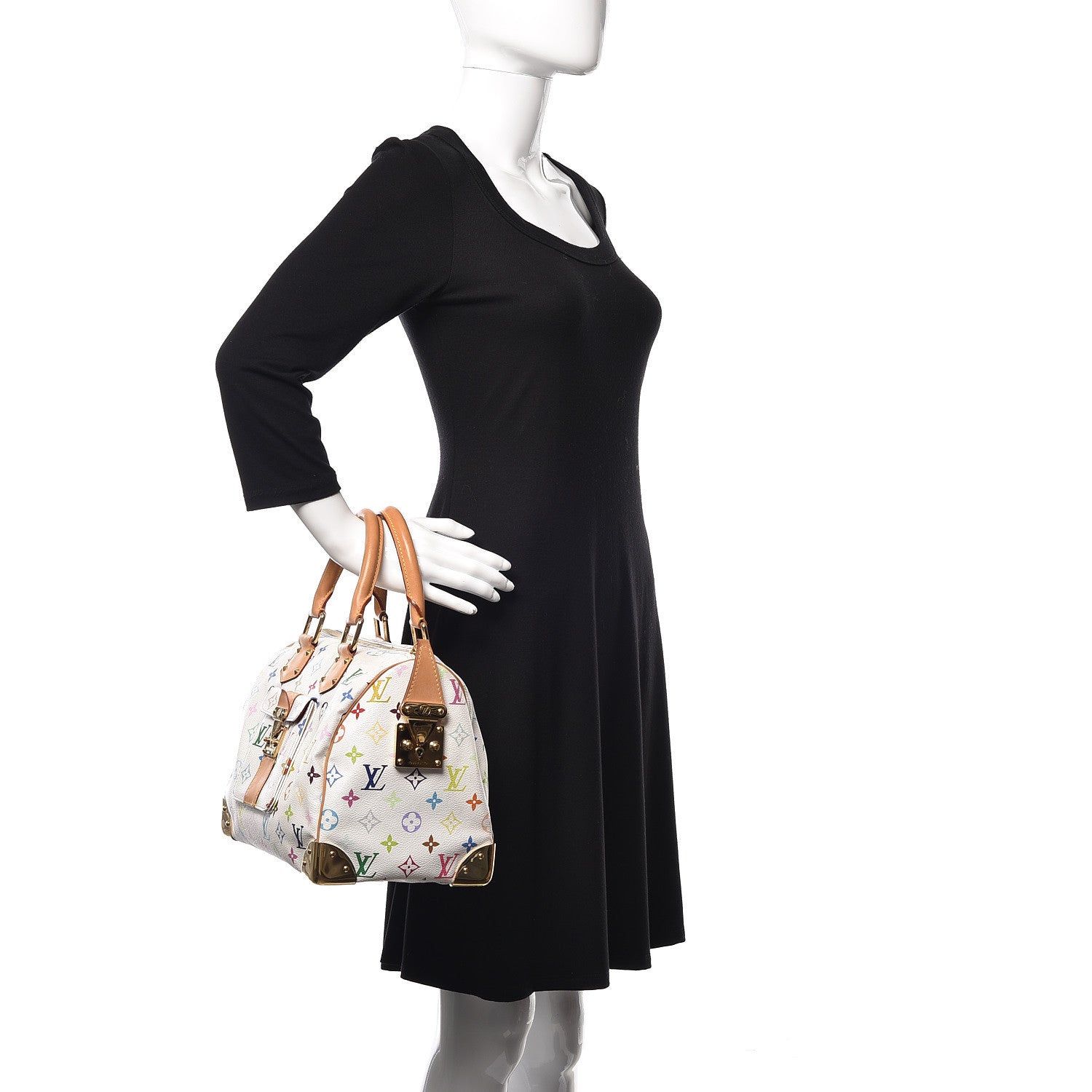 Louis Vuitton Monogram Multicolor Speedy 30 White 2 of 10