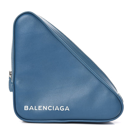 Balenciaga Calfskin M Triangle Pouch Bleu Persan 1 of 10