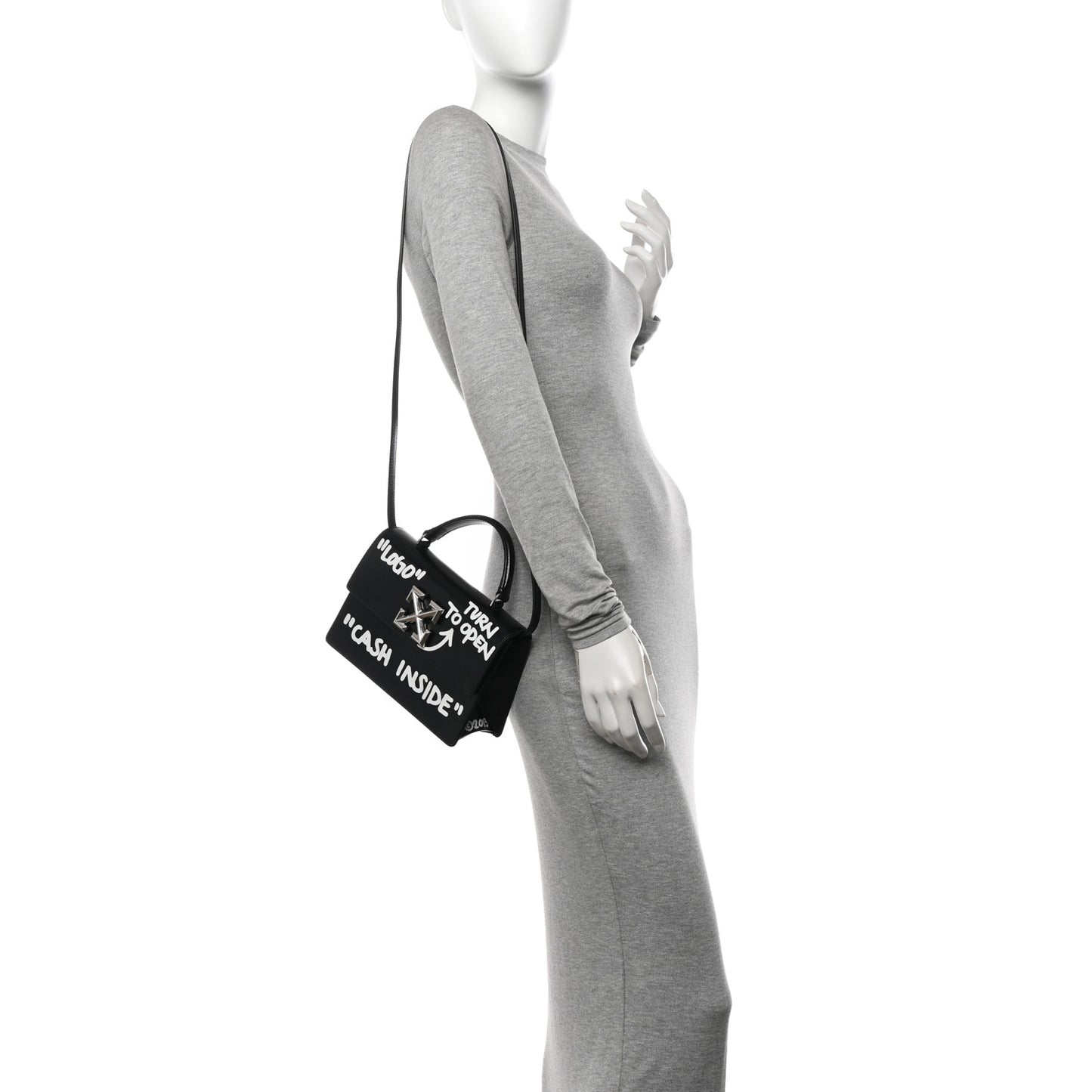 Calfskin Salary Jitney 1.4 Shoulder Bag Black