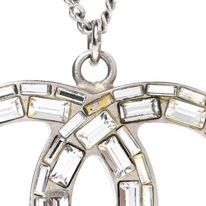Chanel Baguette Crystal CC Necklace Silver 10 of 12