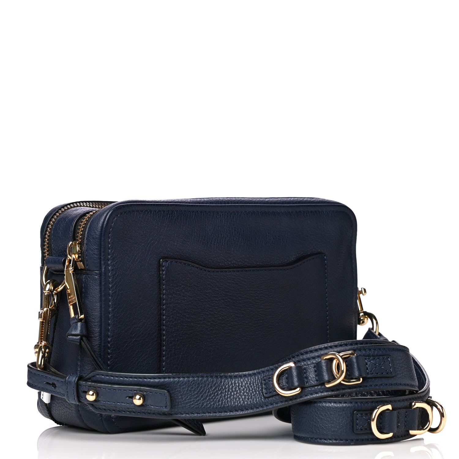 Marc Jacobs Supple Natural Grain Calfskin The Softshot 27 Bag Navy 2 of 11