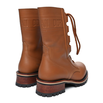 Christian Dior Calfskin Dior Quest 35mm Hiking Boots 36.5 Golden Saddle 4 of 14