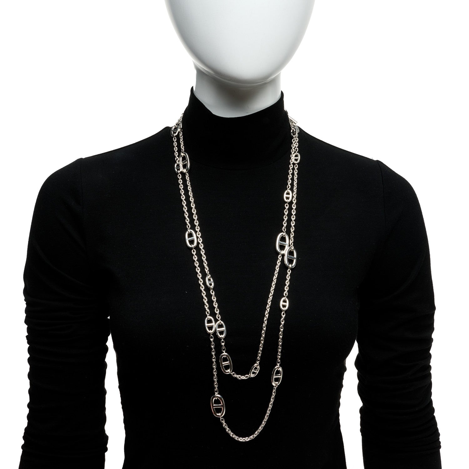Hermes Sterling Silver Farandole Necklace 160 2 of 6