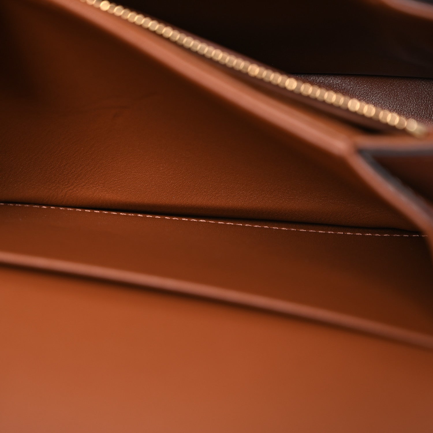Celine Textile Calfskin Classique Triomphe Bag Natural Tan 7 of 15