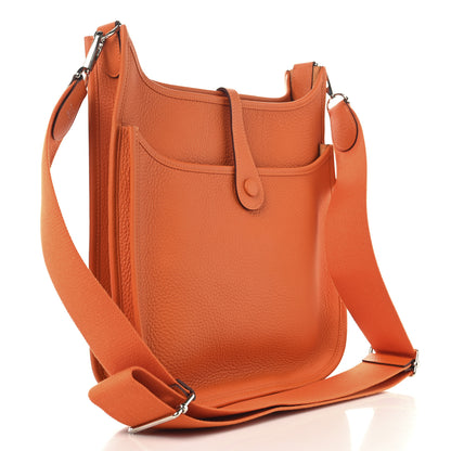 Hermes Taurillon Clemence EVELYNE III PM Orange 3 of 11