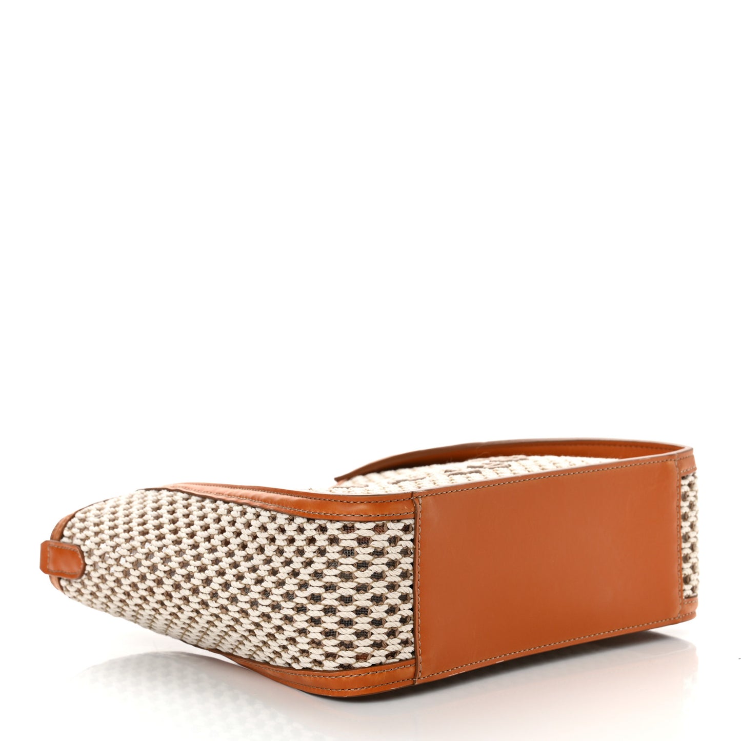 Eco Mesh Rope Logo Mini Crossbody Ivory Beige