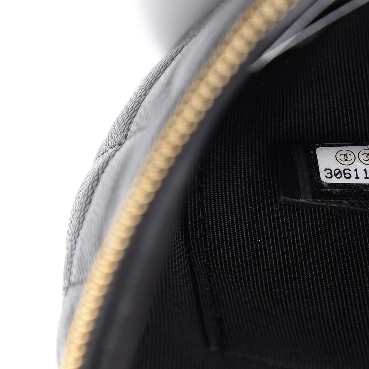 Chanel Caviar Quilted French New Wave Small CC Pouch Black 7 of 8