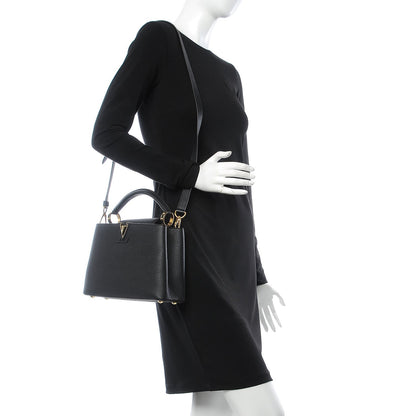 Louis Vuitton Taurillon Capucines BB Black 2 of 6