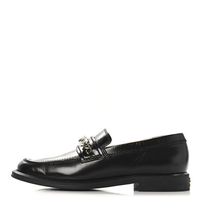 Chanel Calfskin Enamel Charms Mocassin Loafers 38 Black 1 of 10