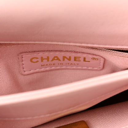 Chanel Lambskin Quilted Small Chain Top Handle Flap Rose Clair 7 of 12