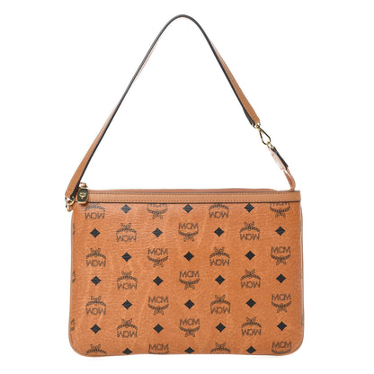 MCM Visetos Liz Shopper Tote Pouch Cognac 1 of 7