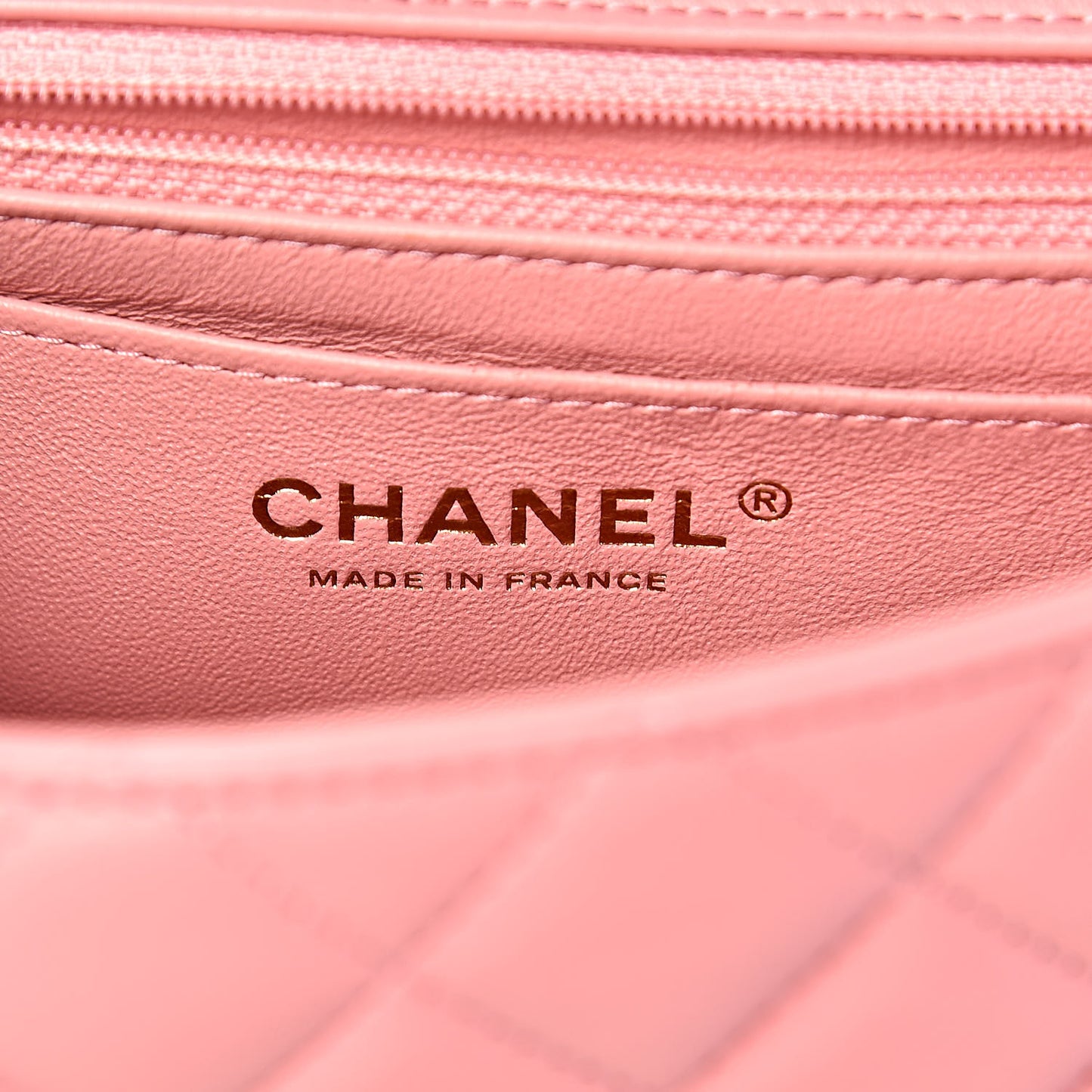 Lambskin Quilted Mini Rectangular Flap Pink