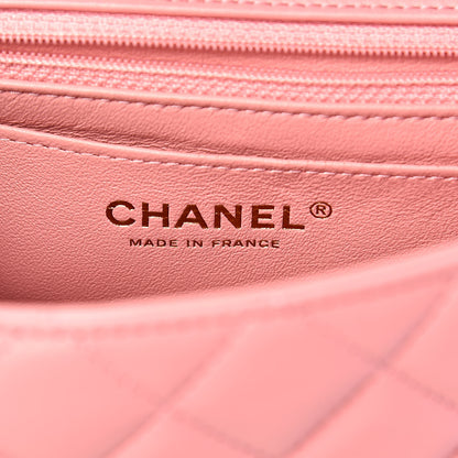 Chanel Lambskin Quilted Mini Rectangular Flap Pink 6 of 11