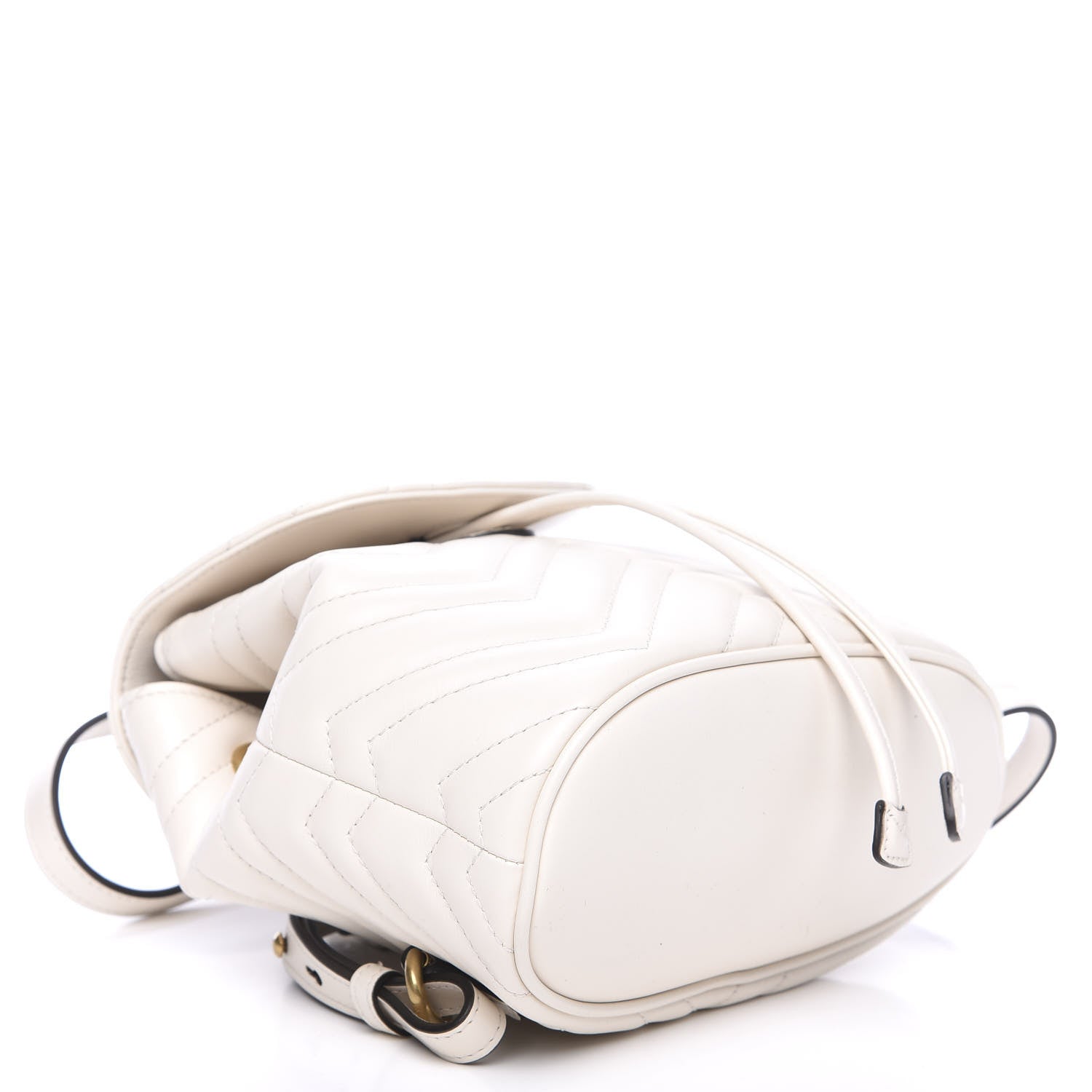 Gucci Calfskin Matelasse GG Marmont Flap Backpack White 3 of 8