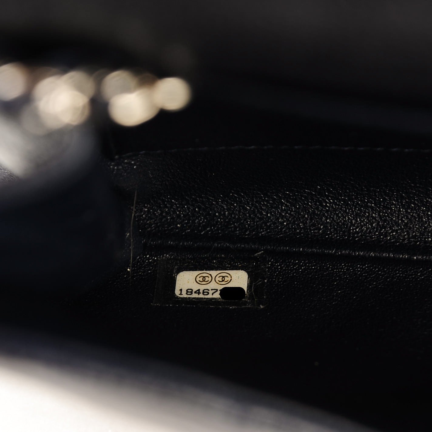 Caviar Quilted Clutch With Chain Flap Navy Blue