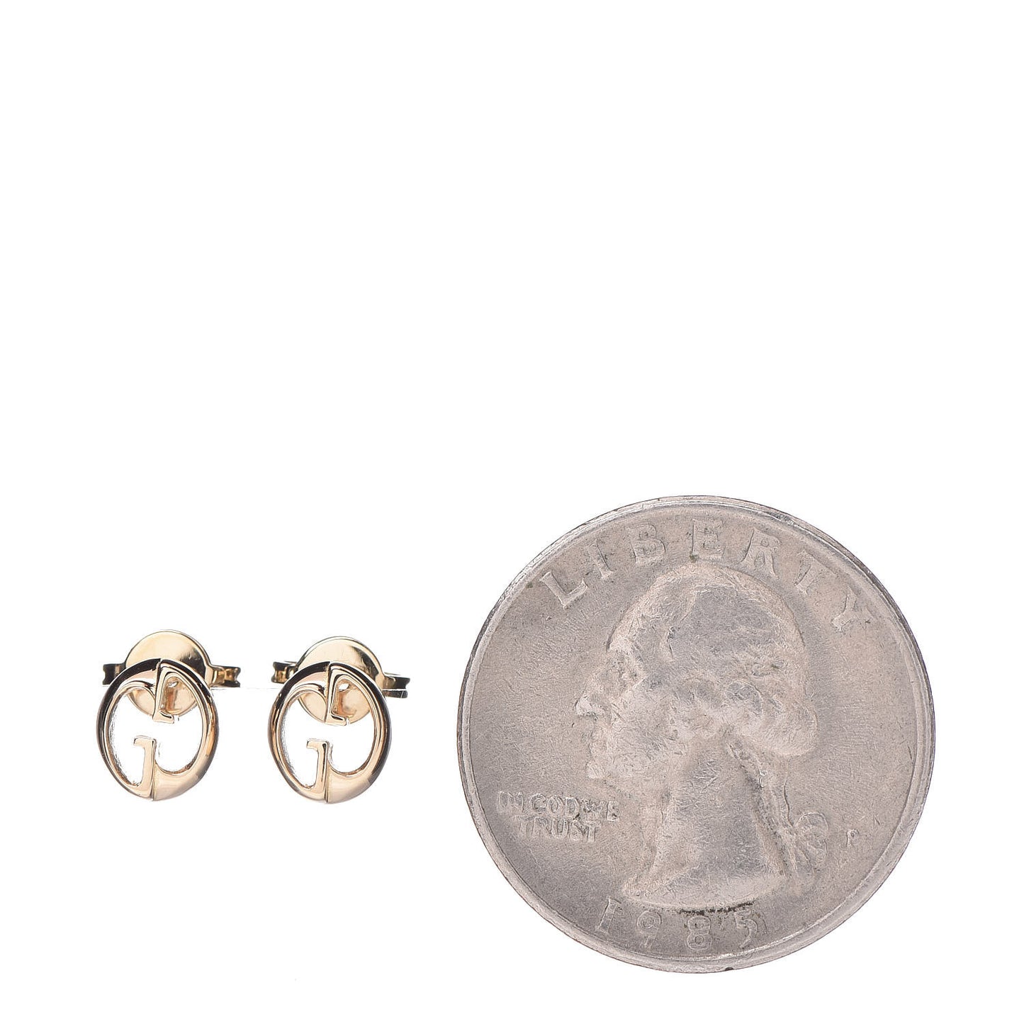 18K Yellow Gold 1973 Stud Earrings