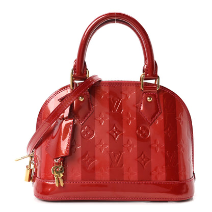 Louis Vuitton Vernis Rayures Alma BB Pomme D'Amour 1 of 9