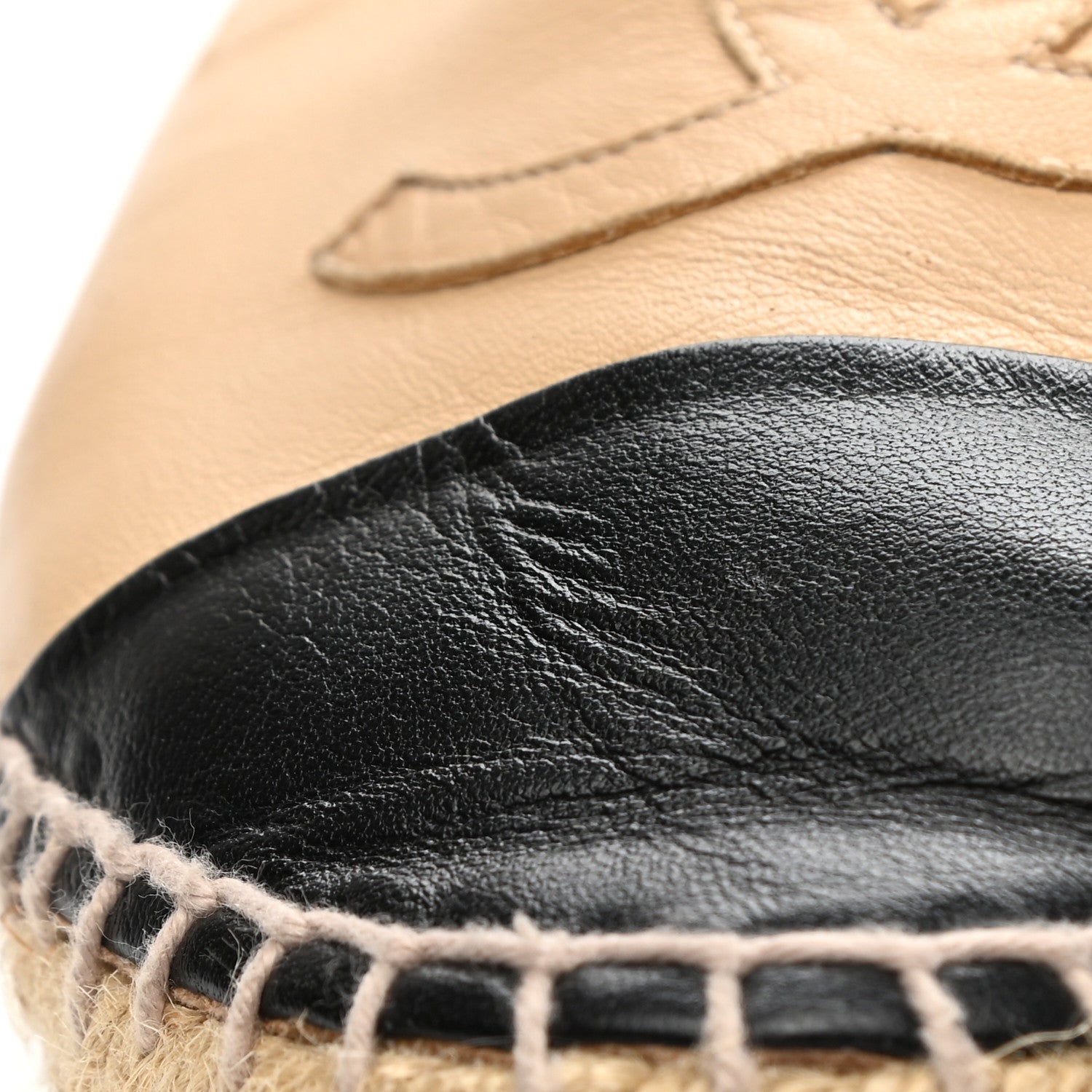 Chanel Lambskin CC Espadrilles 38 Beige Black 14 of 16