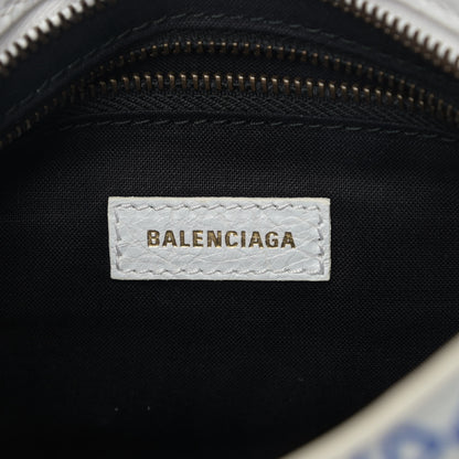 Balenciaga Agneau Graffiti All Over Classic Hardware Mini City White Bleu Rouge 6 of 9