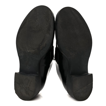 Prada Spazzolato Metal Triangle Logo 50mm Loafers 37 Black 6 of 10