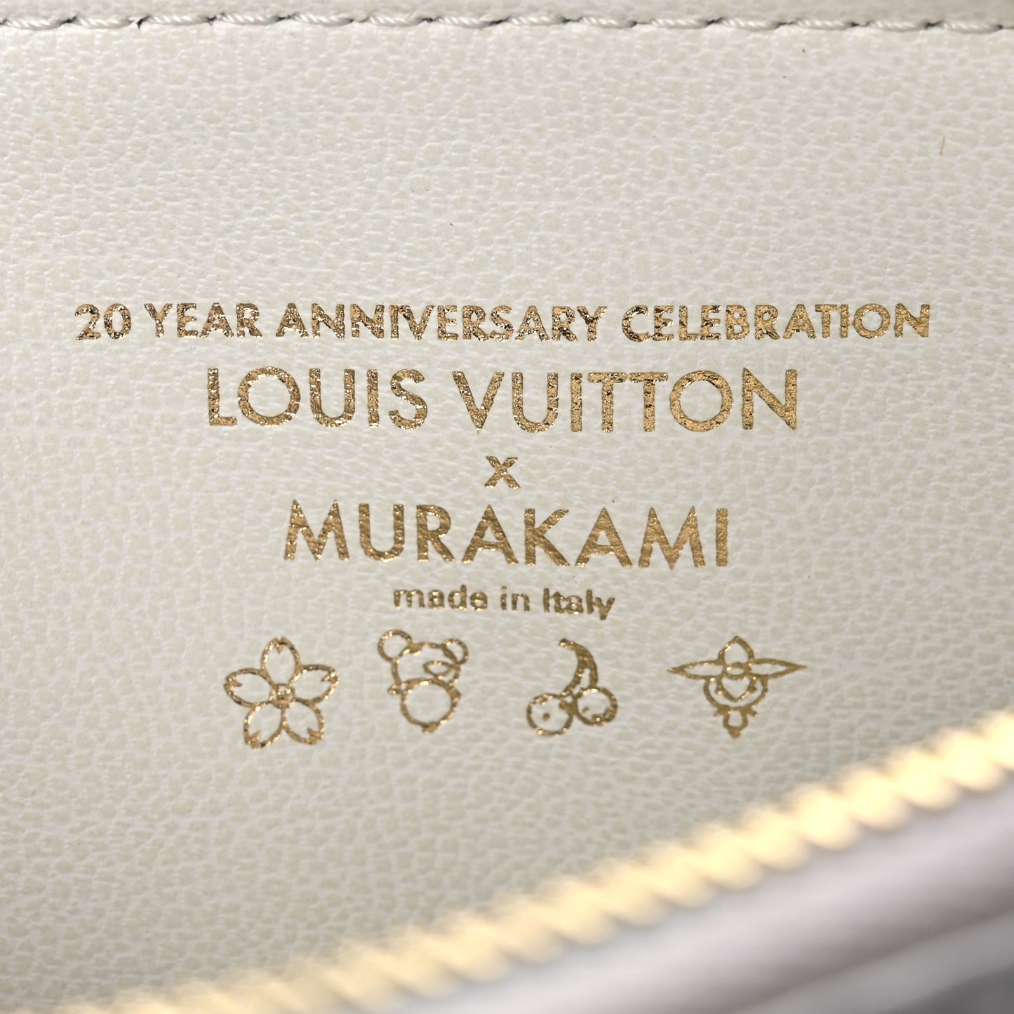 LV x TM Lambskin Embossed Monogram Coussin PM White Multicolor