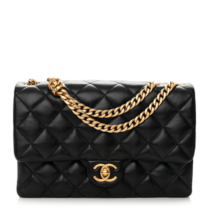 Chanel Lambskin Quilted Medium Pillow Crush Flap Black 1 of 15