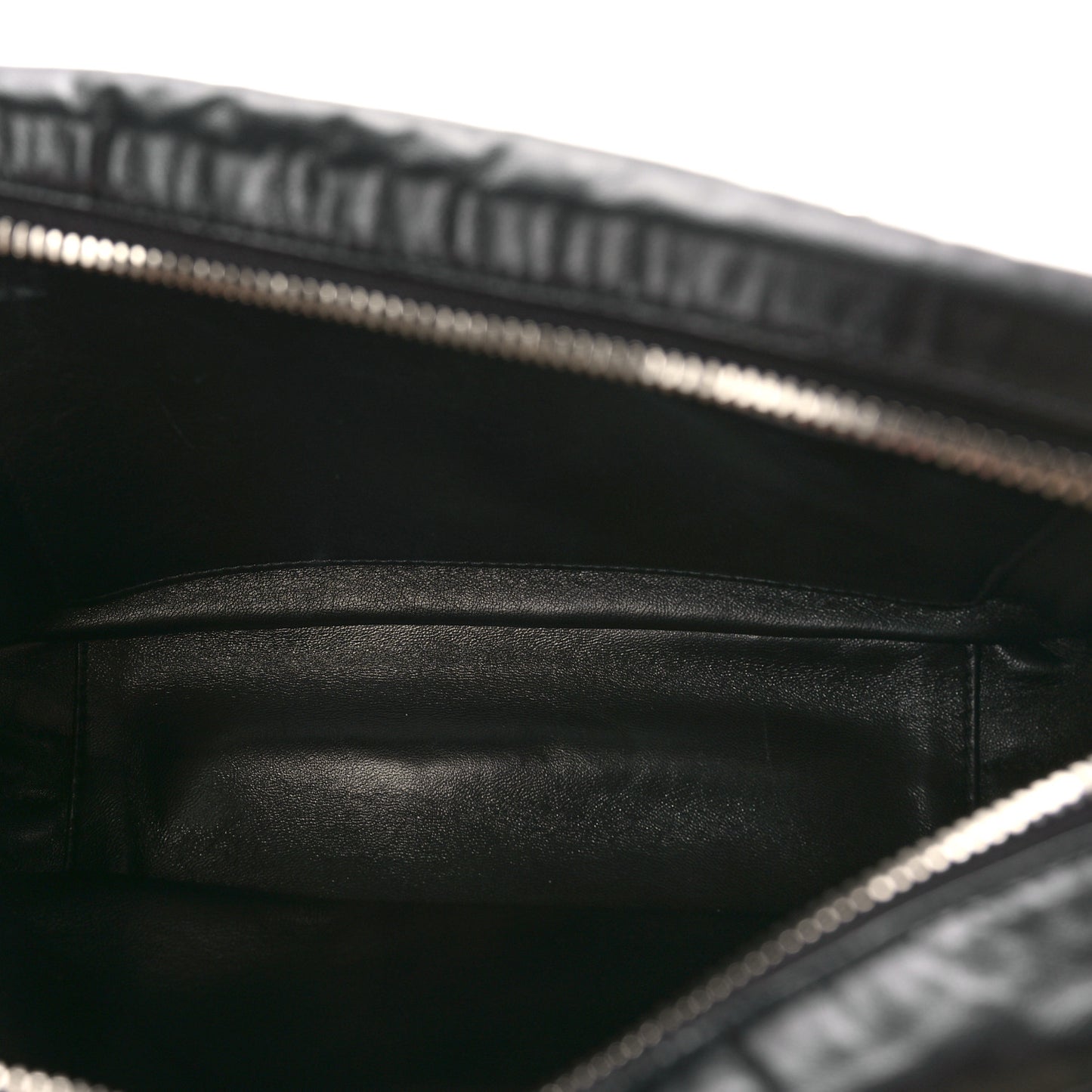 Nappa Antique Medium Re-Edition 2001 Two Handle Bag Black