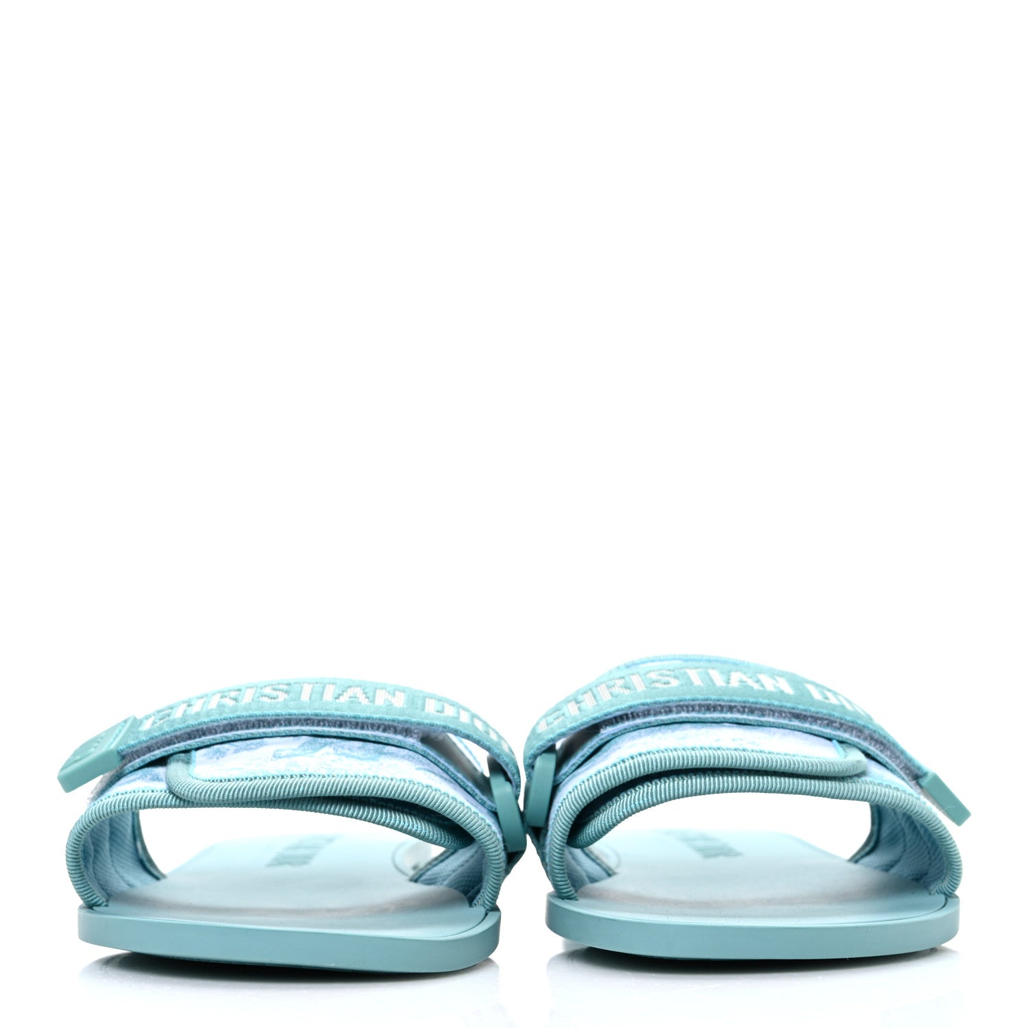 Christian Dior Technical Stretch Fabric Dio(r)evolution Slide Sandals 41 White Sky Blue 3 of 10