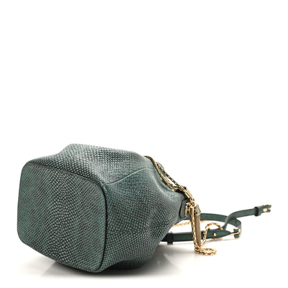 Bulgari Metallic Karung Serpenti Forever Bucket Bag Emerald Green 17 of 17