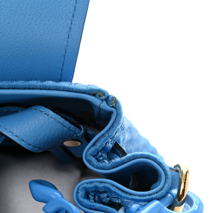 Versace Raffia La Medusa Chain Tote Blue 10 of 10