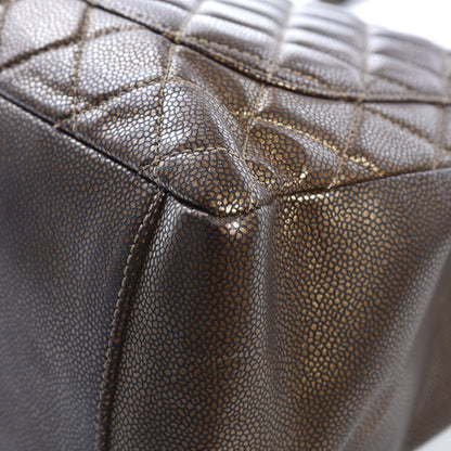 Chanel Metallic Caviar Quilted Grand Shopping Tote GST Bronze 12 of 12