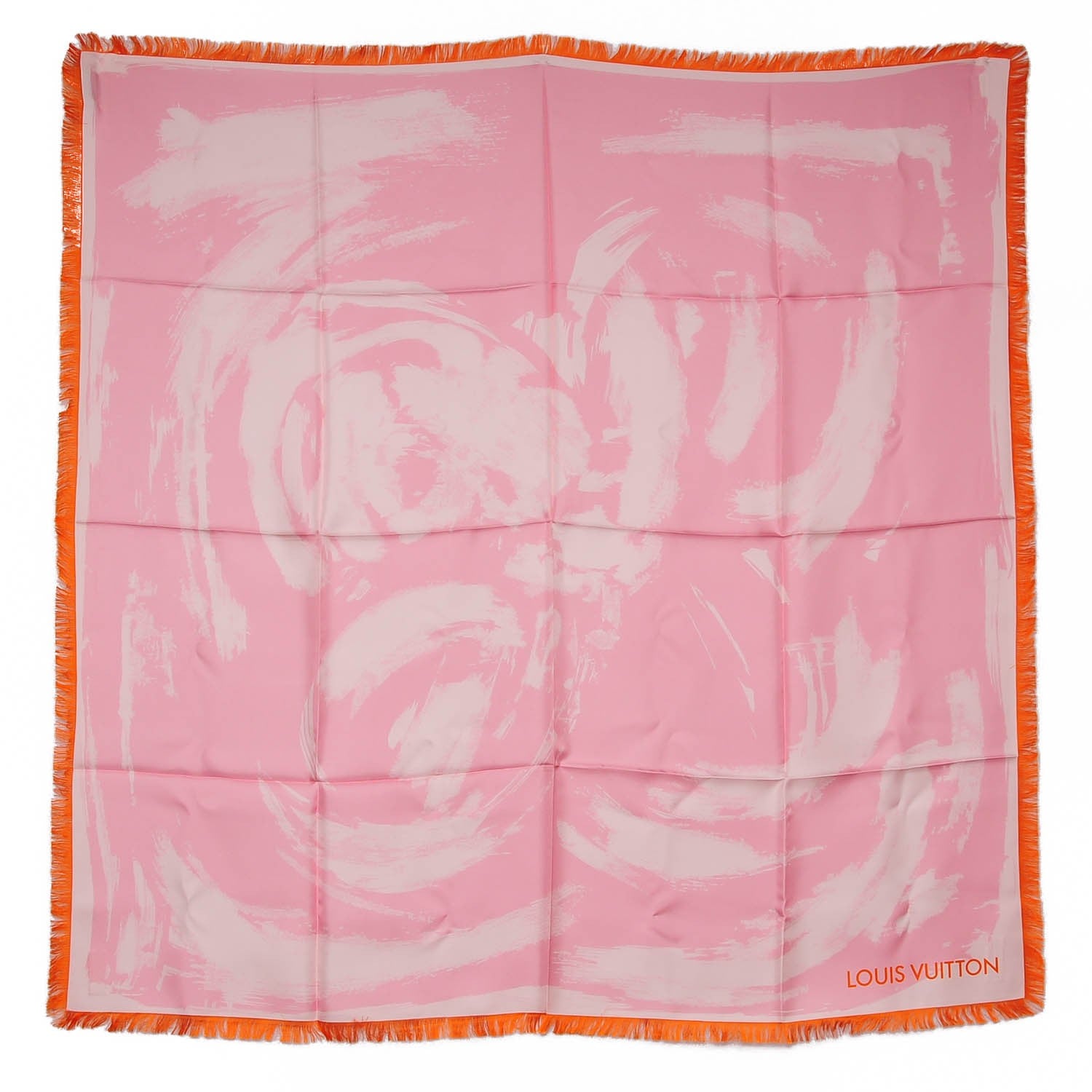 Louis Vuitton Silk Arty Flower Scarf Rose 2 of 5