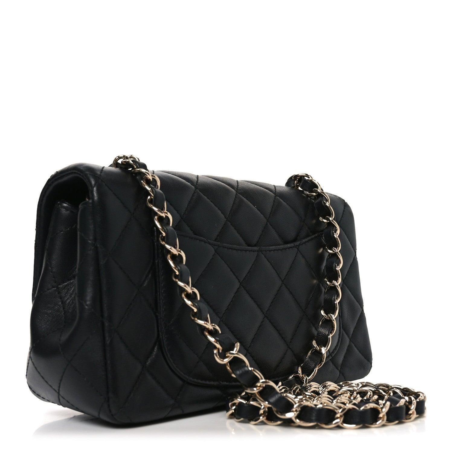 Chanel Lambskin Quilted Mini Rectangular Flap Black 3 of 11
