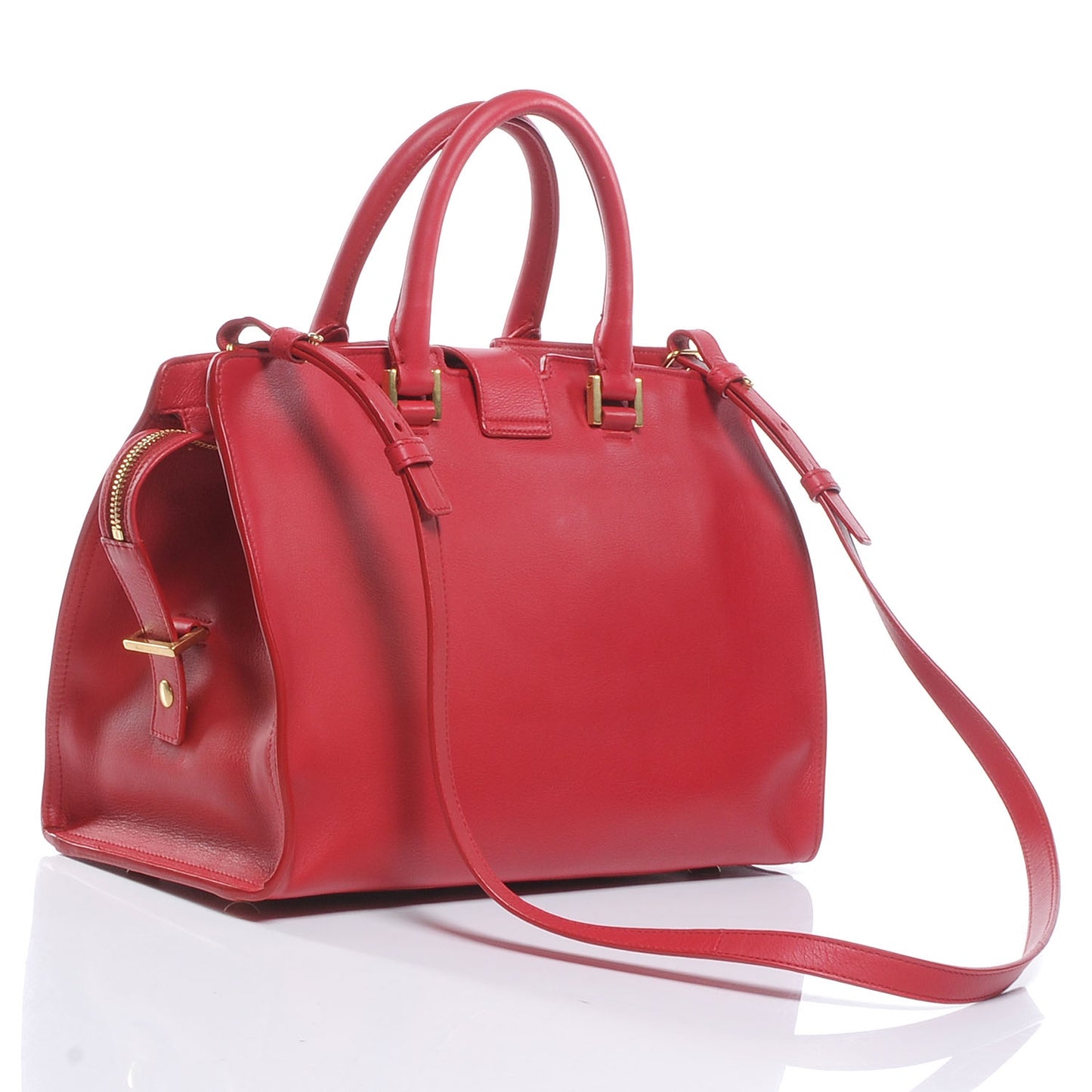 Leather Small Classic Y Cabas Red