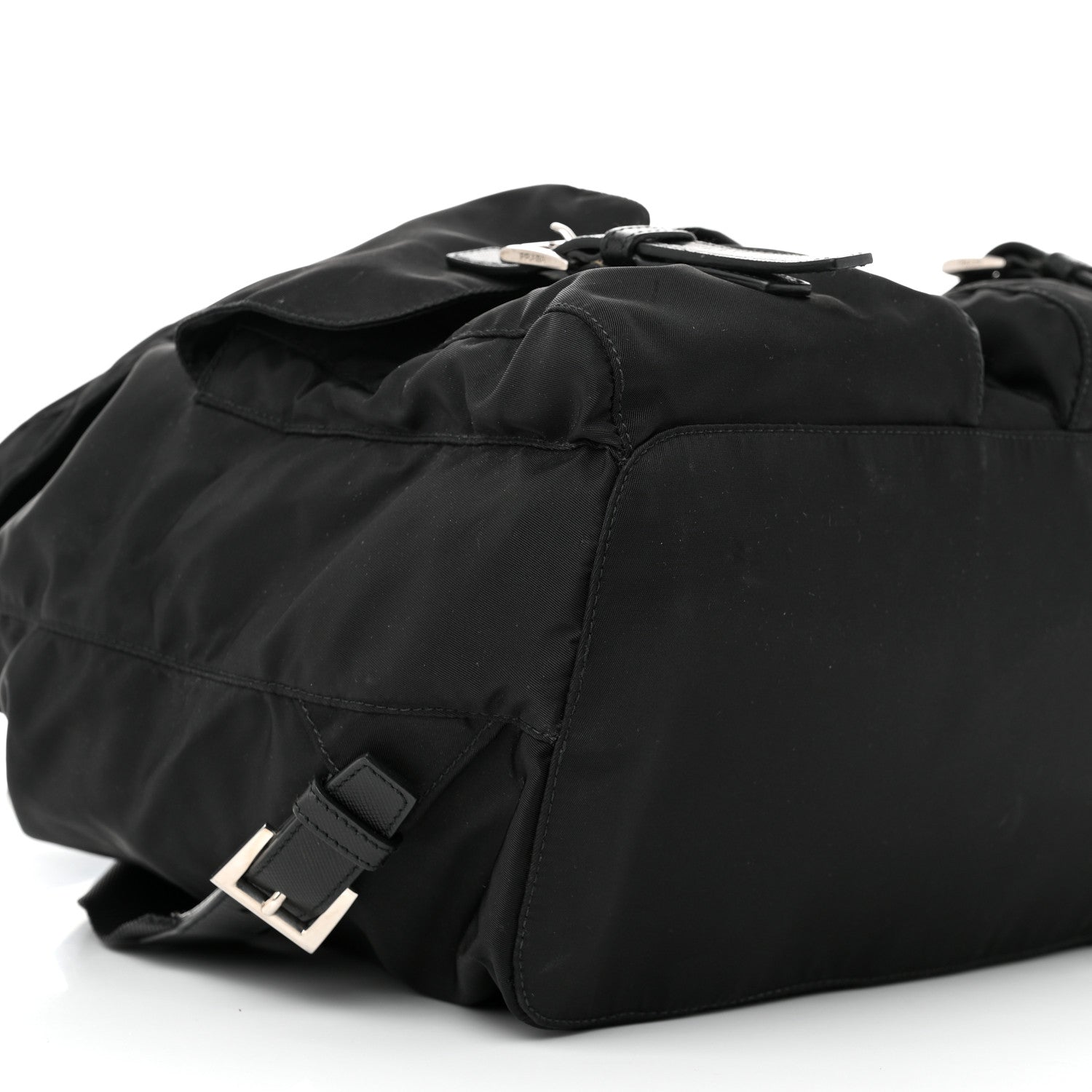 Prada Tessuto Nylon Saffiano Medium Backpack Black 8 of 10