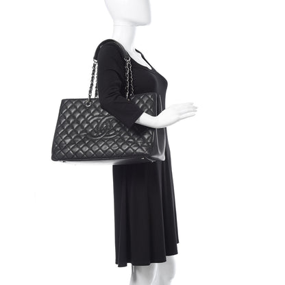 Chanel Caviar Quilted XL Grand Shopping Tote GST Black 2 of 18