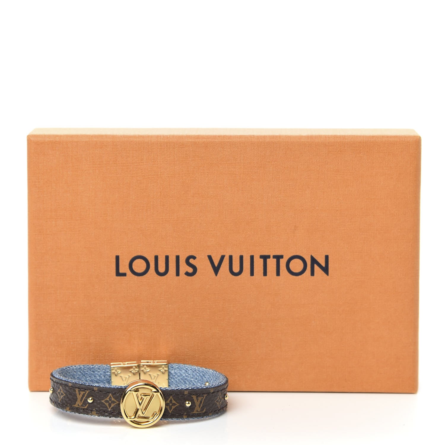 Louis Vuitton Monogram LV Circle Reversible Bracelet 17 Denim 5 of 5