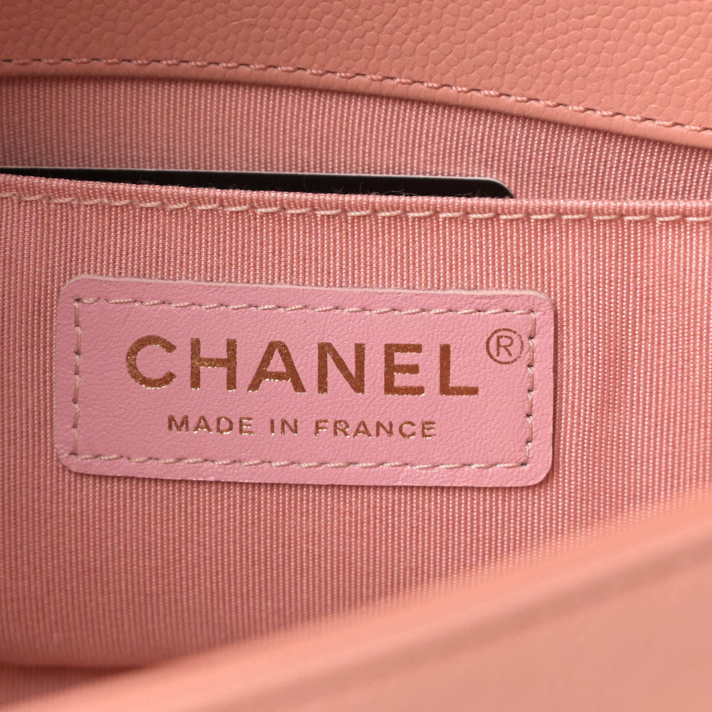 Caviar Quilted Small Boy Flap Powder Pink