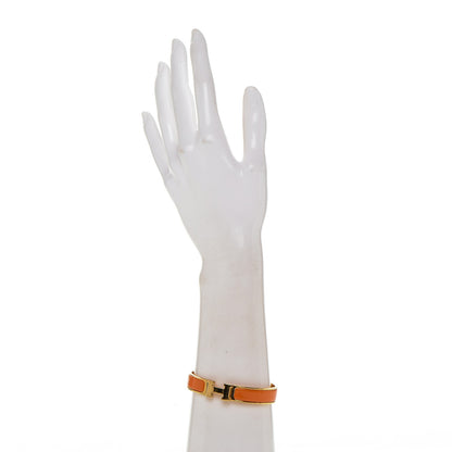 Hermes Enamel Narrow Clic Clac H Bracelet PM Orange 2 of 4