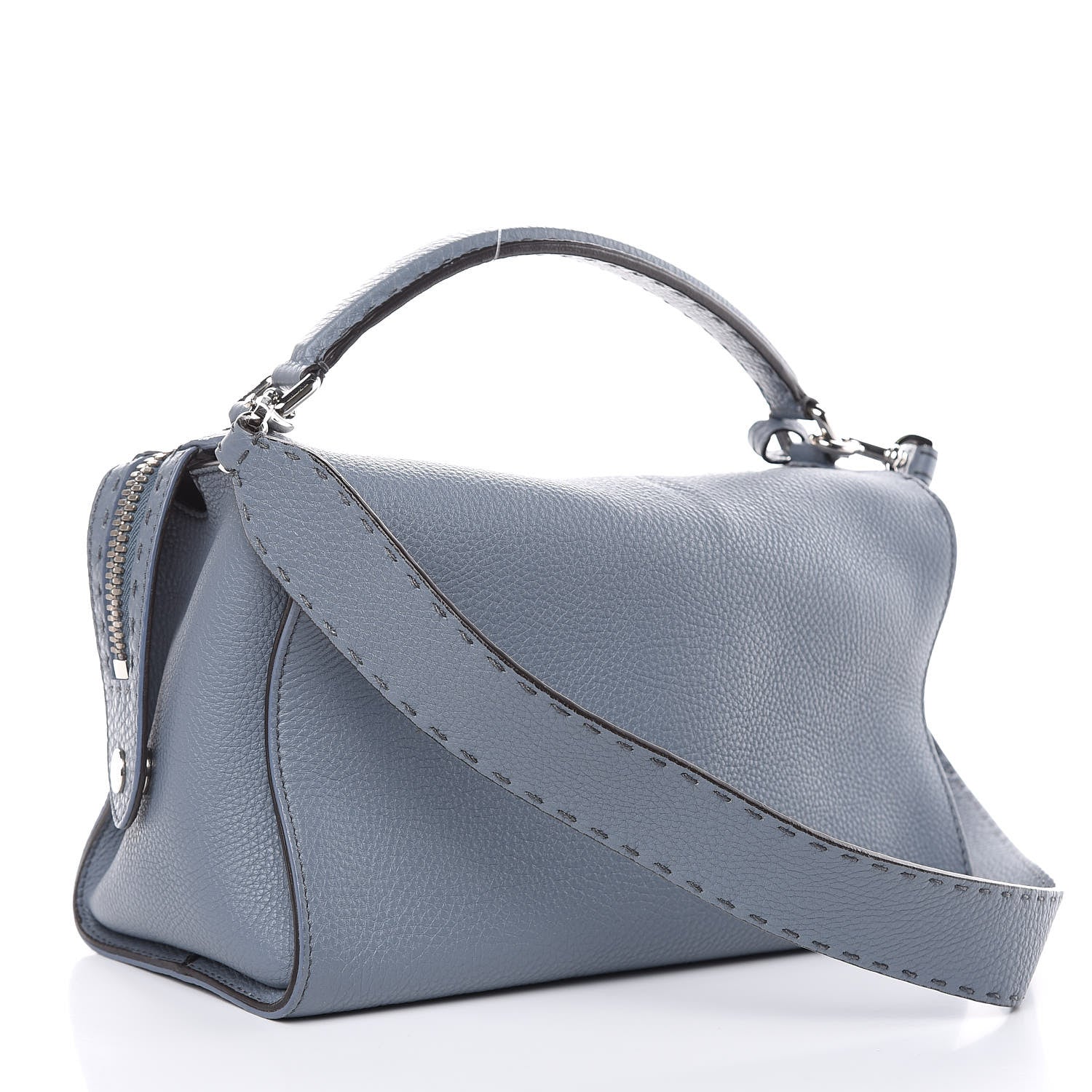 Fendi Cuoio Romano Selleria Lei Boston Tote Nube 3 of 11
