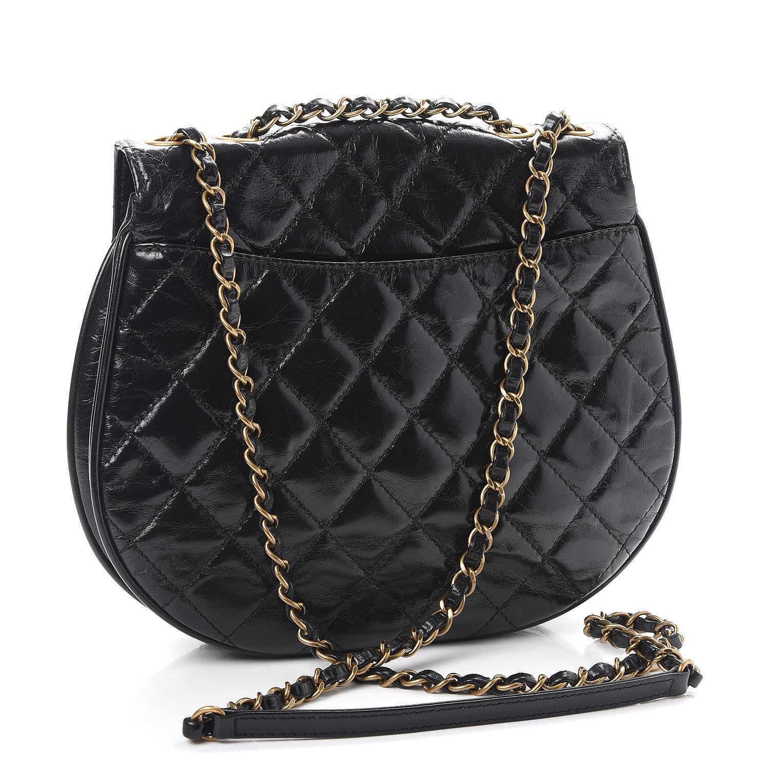 Chanel Glazed Calfskin Quilted Medium Bubble CC Flap Black 4 of 10