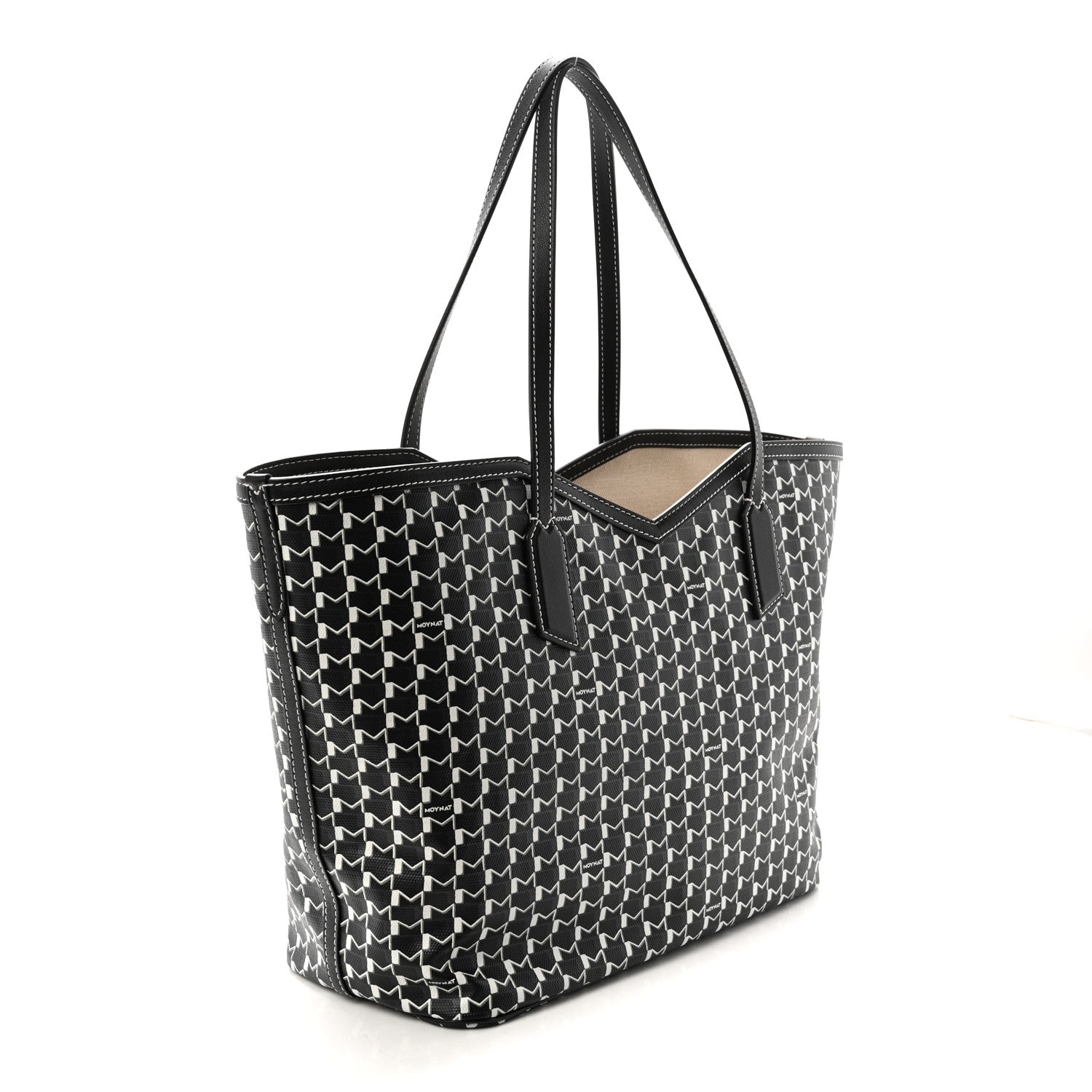 Moynat X KASING LUNG Calfskin Canvas M Labubu Tote MM Black 4 of 10