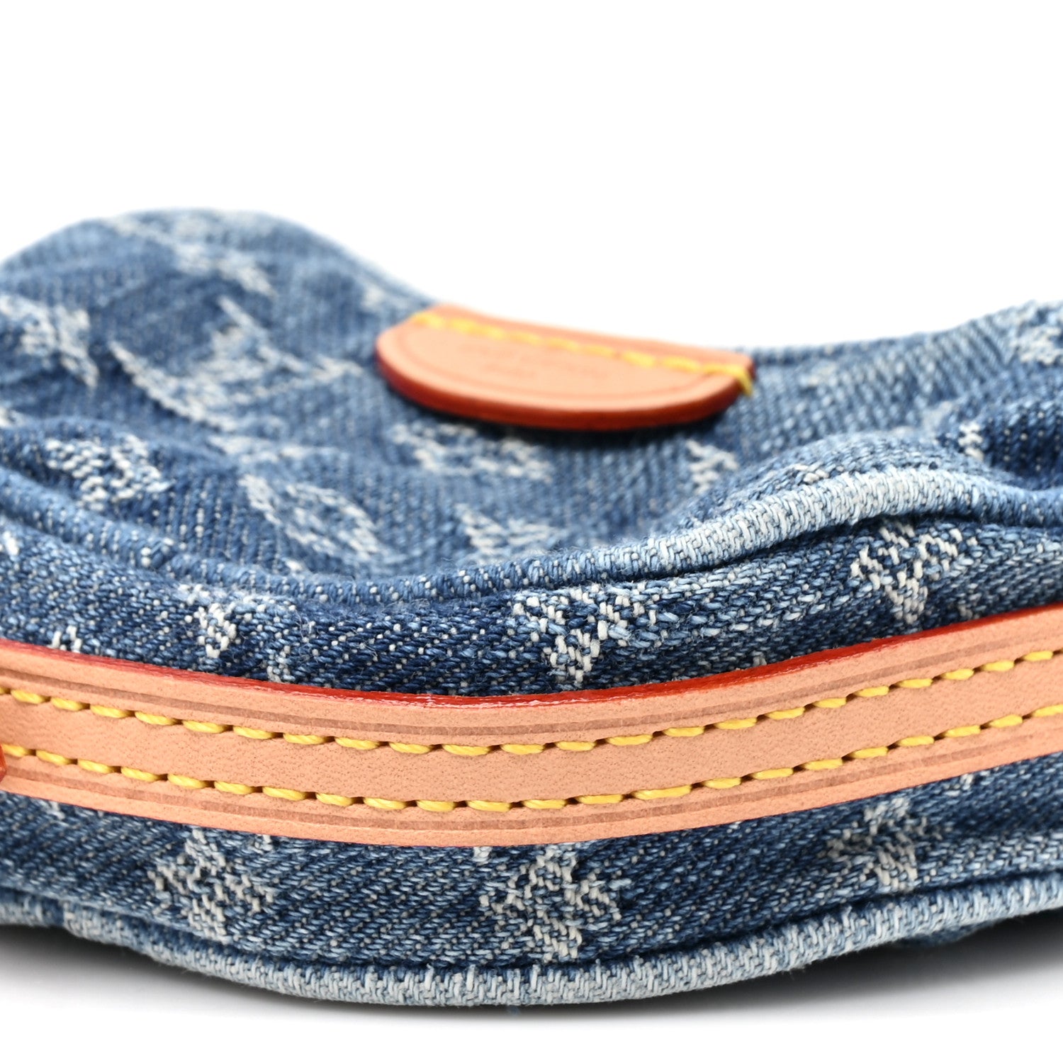 Louis Vuitton Monogram Denim Croissant Pochette Blue Blue 8 of 9