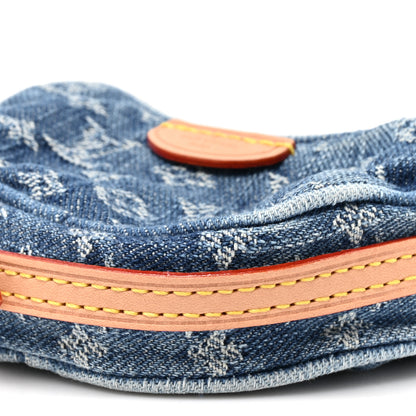 Louis Vuitton Monogram Denim Croissant Pochette Blue Blue 8 of 9
