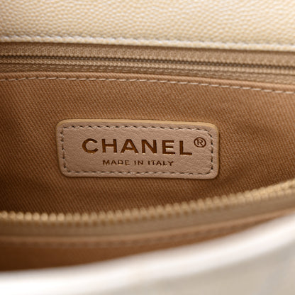 Chanel Iridescent Caviar Quilted Small Coco Handle Flap White 6 of 11