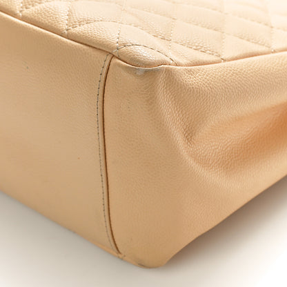 Chanel Caviar Quilted Grand Shopping Tote GST Beige 9 of 16